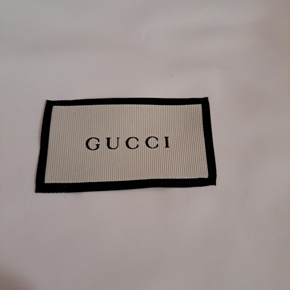 GUCCI Dustbag, Ivory colored, Satin/Chiffon-like Textile, Black drawstring - Picture 4 of 6